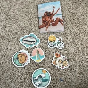 SET OF 6 PURA VIDA STICKERS